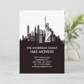 New York City Sky Line Moving Announement Kaart (Staand voorkant)