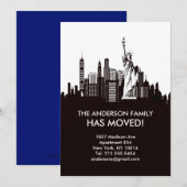 New York City Sky Line Moving Announement Kaart (Voorkant / Achterkant)