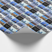 New York City Skyline 8 Afbeelding Photo Collage Cadeaupapier (Hoek)
