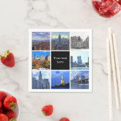 New York City Skyline 8 Afbeelding Photo Collage Servetten (Insitu)