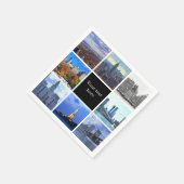 New York City Skyline 8 Afbeelding Photo Collage Servetten (Hoek)