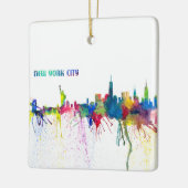 New York City Skyline an Impressionistic Blast Keramisch Ornament (Links)