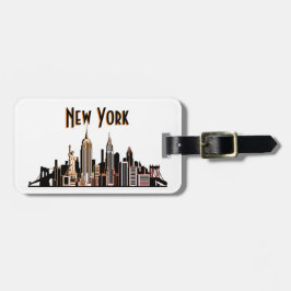 New York City Skyline Bagagelabel