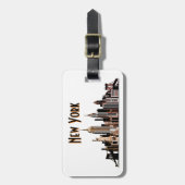 New York City Skyline Bagagelabel (Voorkant verticaal)