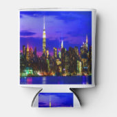 New York City Skyline bij nacht Blikjeskoeler (Voorkant)