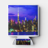 New York City Skyline bij nacht Blikjeskoeler (Achterkant)