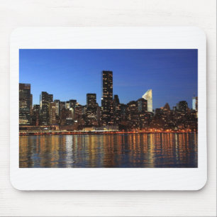 New York City Skyline bij nacht Muismat