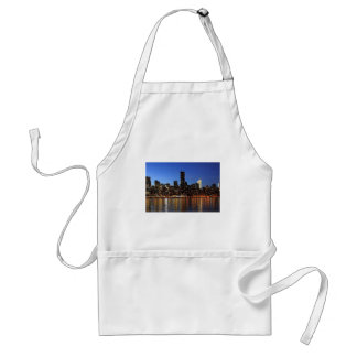 New York City Skyline bij nacht Standaard Schort