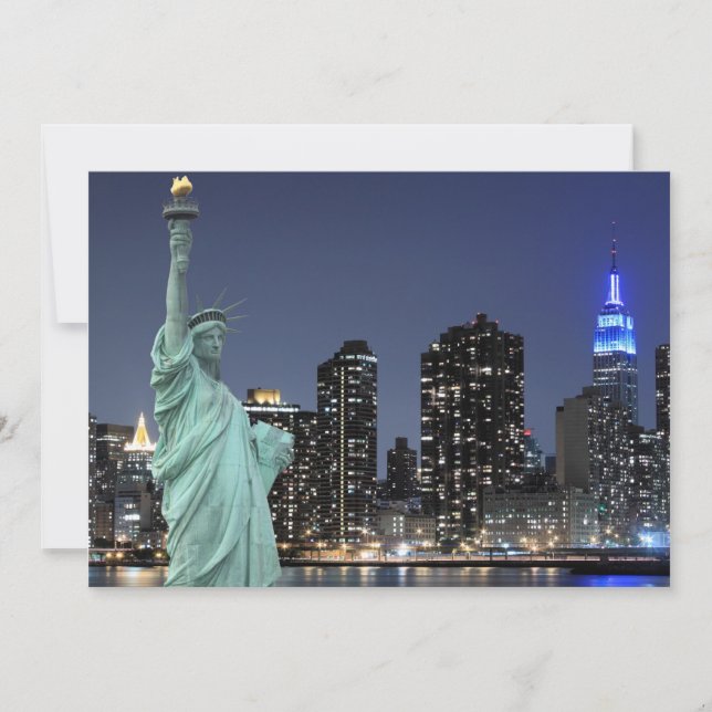 New York City skyline bij Night Lights, Midtown Ma (Voorkant)