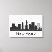 New York City | Skyline Black en White Canvas Afdruk (Voorkant)