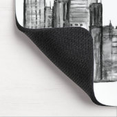 New York City  Skyline Black White NYC Muismat (Hoek)