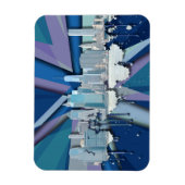 New York City Skyline | Blauw 3D Magneet (Verticaal)