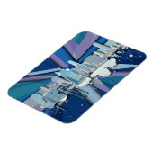 New York City Skyline | Blauw 3D Magneet (Linkerzijde)