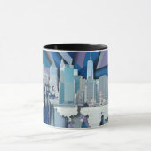 New York City Skyline | Blauw 3D Mok (Midden)
