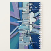 New York City Skyline | Blauw 3D Planner (Achterkant)