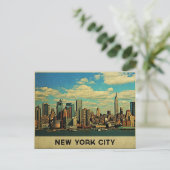 New York City Skyline Briefkaart (Staand voorkant)