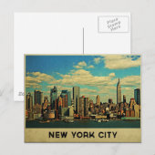 New York City Skyline Briefkaart (Voorkant / Achterkant)