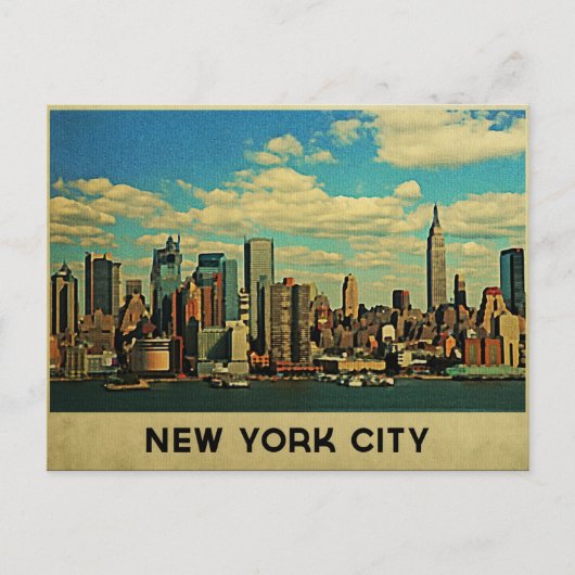 New York City Skyline Briefkaart (Voorkant)