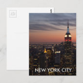 New York City Skyline Briefkaart (Voorkant / Achterkant)