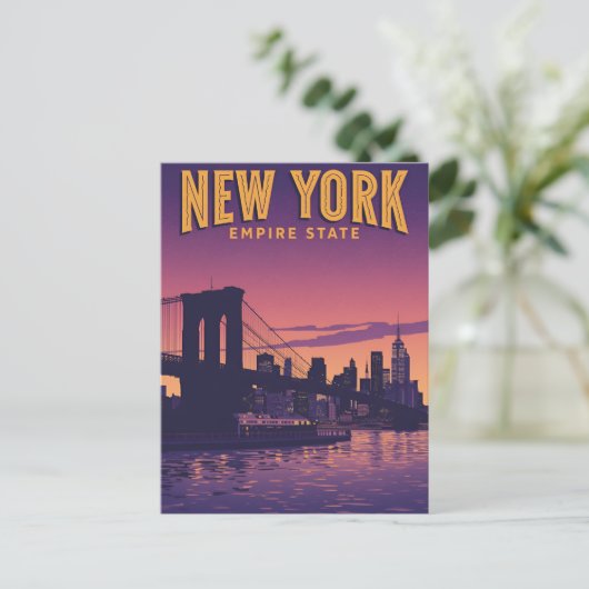New York City Skyline Briefkaart (Staand voorkant)