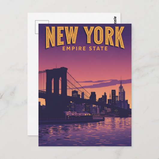 New York City Skyline Briefkaart (Voorkant / Achterkant)