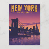 New York City Skyline Briefkaart (Voorkant)