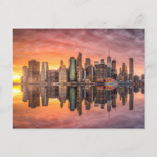 New York City Skyline Briefkaart (Voorkant)