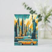  New York City Skyline Briefkaart (Staand voorkant)