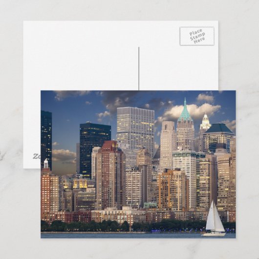 New York City Skyline Briefkaart (Voorkant / Achterkant)
