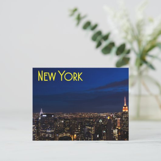 New York City Skyline Briefkaart (Staand voorkant)