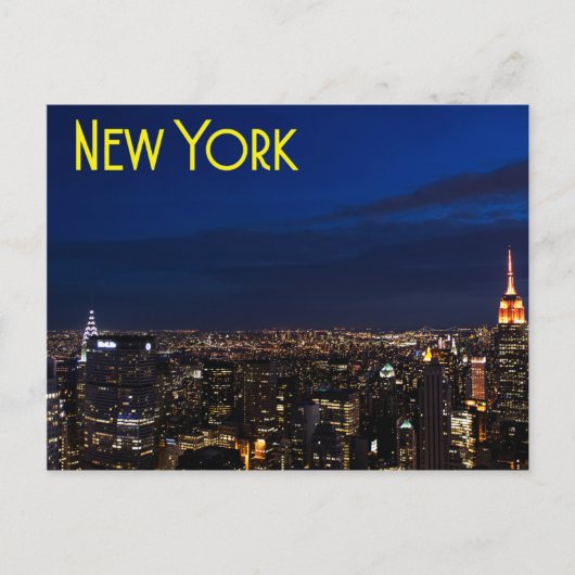 New York City Skyline Briefkaart (Voorkant)