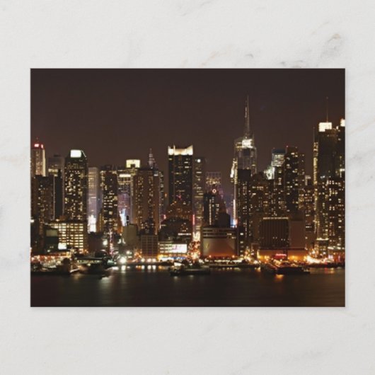 New York City Skyline Briefkaart (Voorkant)