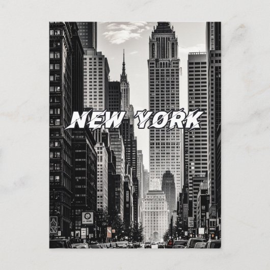 New York City Skyline Briefkaart (Voorkant)