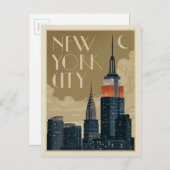 New York City Skyline Briefkaart (Voorkant / Achterkant)