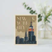 New York City Skyline Briefkaart (Staand voorkant)