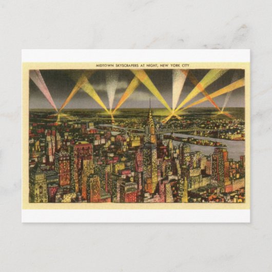  New York City Skyline Briefkaart (Voorkant)