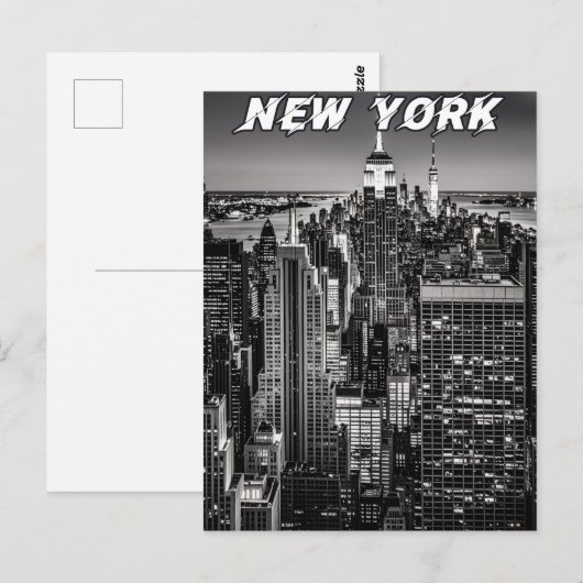New York City Skyline Briefkaart (Voorkant / Achterkant)