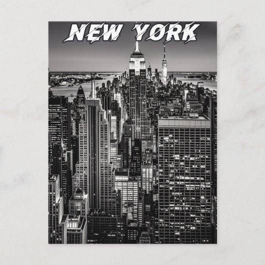 New York City Skyline Briefkaart (Voorkant)