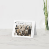 NEW YORK CITY Skyline Briefkaart Style Dank u (Voorkant)