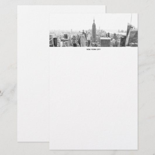 New York City Skyline Briefpapier (Voorkant / Achterkant)
