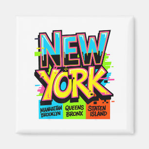 New york city skyline bronx queens manhattan staat magneet