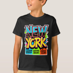 New york city skyline bronx queens manhattan staat t-shirt