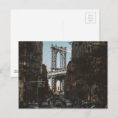  New York City Skyline Brooklyn Bridge Briefkaart (Voorkant / Achterkant)