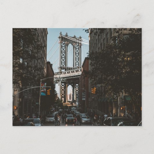  New York City Skyline Brooklyn Bridge Briefkaart (Voorkant)