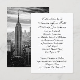 New York City Skyline Brooklyn Wedding Invitation Kaart
