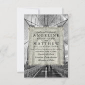 New York City Skyline Brooklyn Wedding Invitation Kaart (Voorkant)