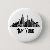 New York City Skyline Button (Voorkant)