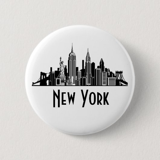 New York City Skyline Button (Voorkant)