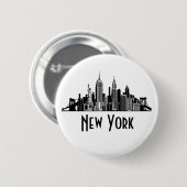 New York City Skyline Button (Voorkant /achterkant)