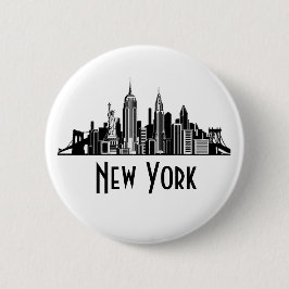 New York City Skyline Button
